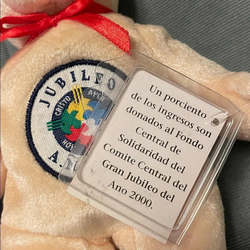 Holy Bears Jubileo Jubilee ANO 2000 Red Bow and Bible Religious Plush